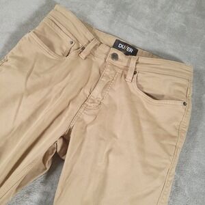 DU/ER N2X Pants Mens 32x32 Tan Khaki No Sweat Relaxed Taper Stretch Nature2X